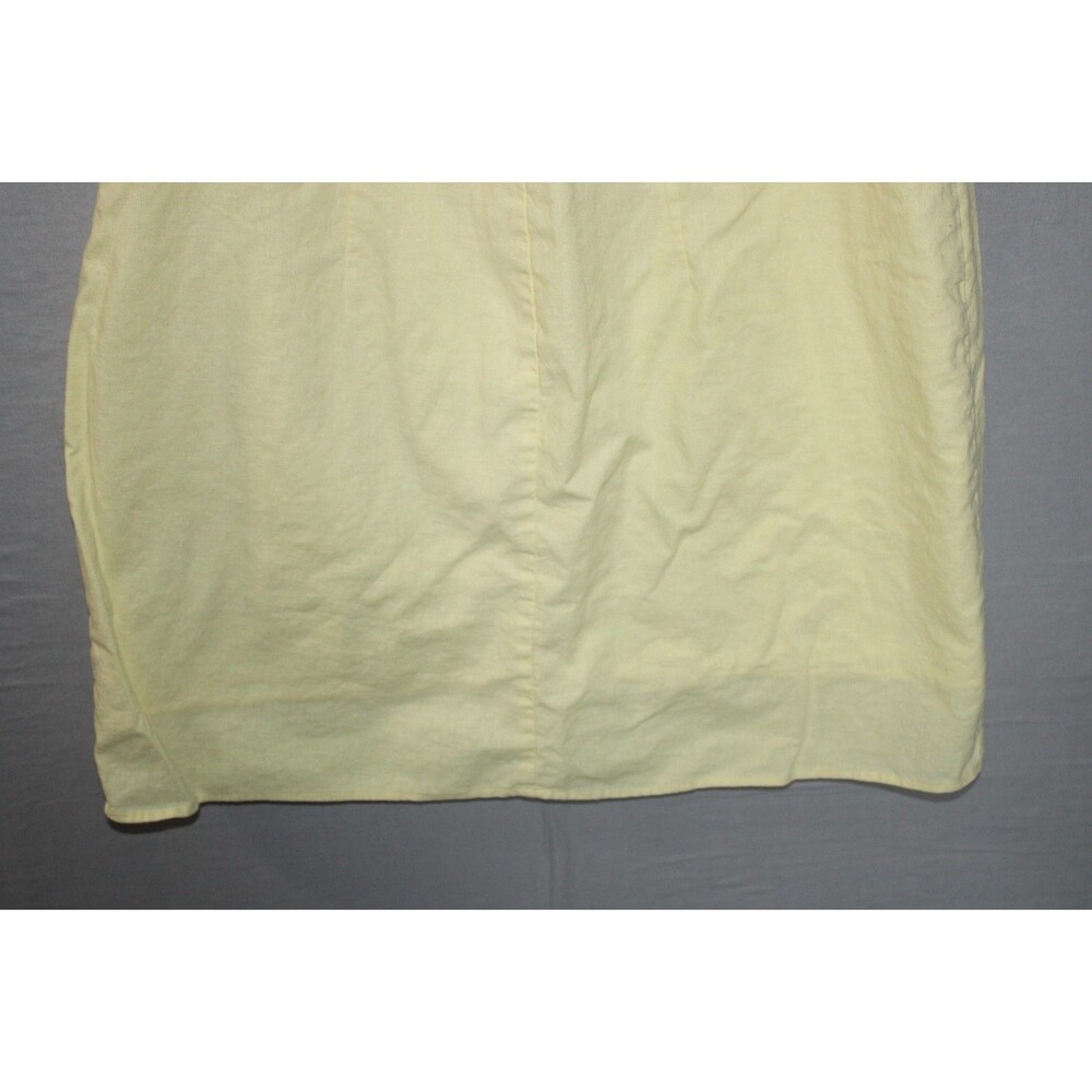 H&M Off-The-Shoulder Mini Dress Ruffle Collar Puff Sleeves Size Large Yellow - Picture 10 of 13